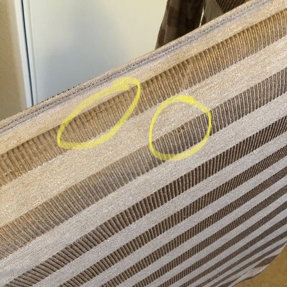 Cream and Gold Striped Cardigan - Picture 11 of 15